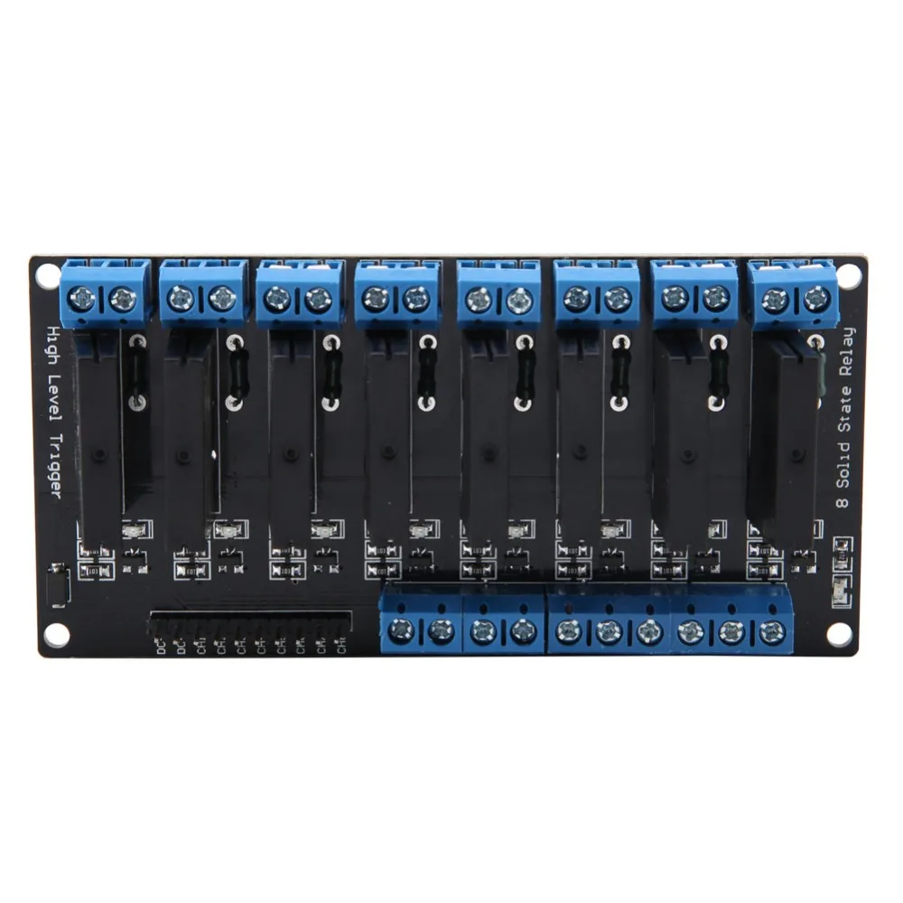 5V 8 Channel Solid State Relay Module 8 Channel 2A 8 Channel Relay Module with Fuse High Level Trigger Relay Module