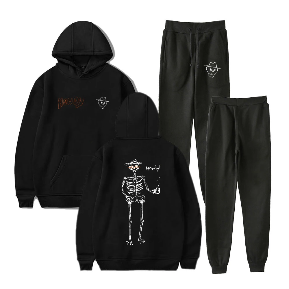 Ryan Trahan Howdy Merch Hoodie Jogger Pants Two Piece Set Sweatshirts+Sweatpants 2024 Tour Women Men's Set