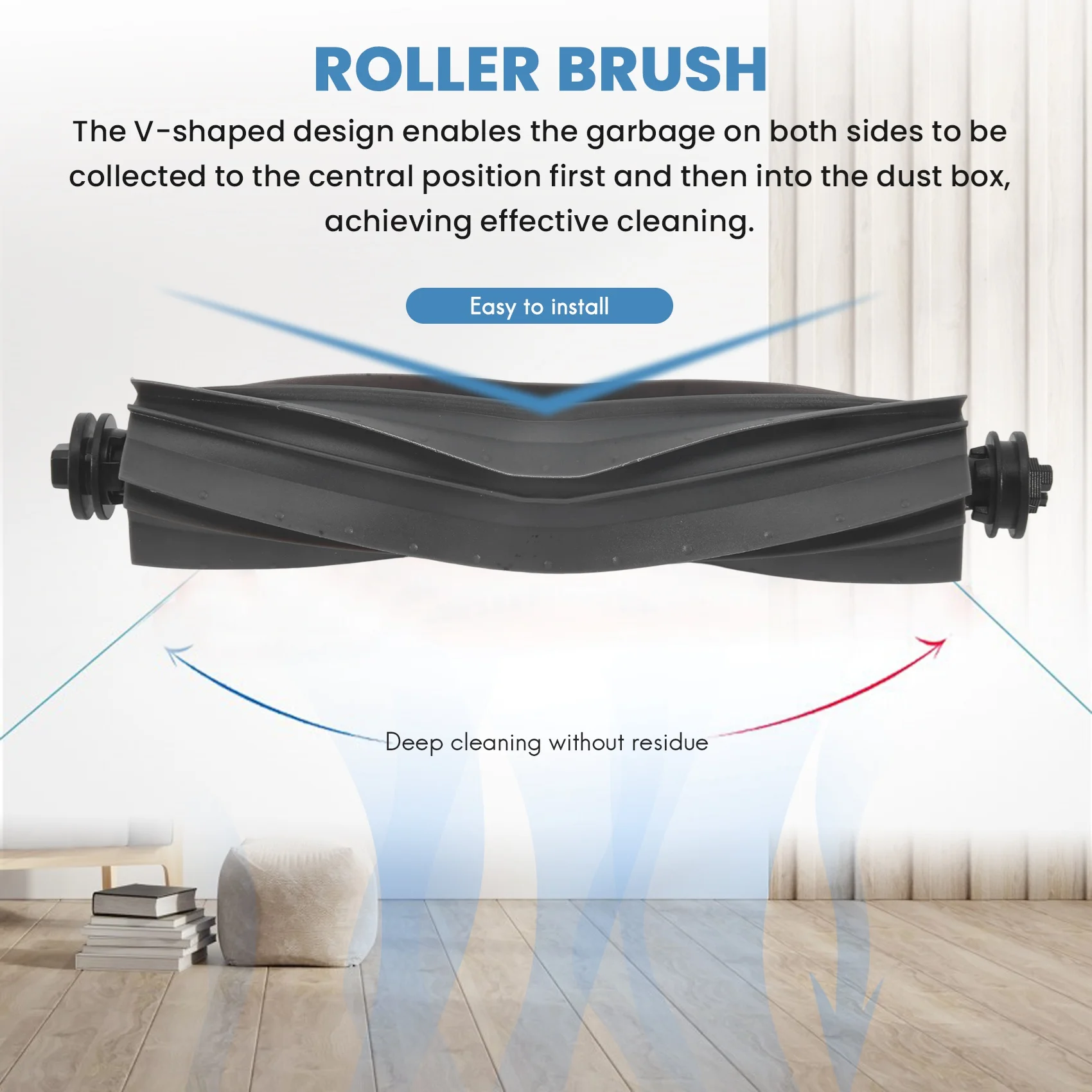 A11E-For Xiaomi Dreame Bot L10S Pro L10S Ultra S10 S10 Pro Robot Vacuum Cleaner Rubber Brush Main Brush Replacement Parts