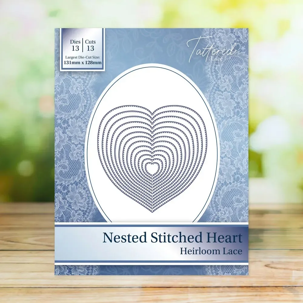 2026 New Nested Stitched Heart Die Set For Scrapbook Diary Decoration Embossing Template DIY Greeting Card Handmade