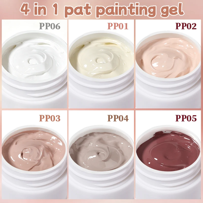 UR SUGAR 1/2 Piezas Gel de Uñas Blanco para Pintar, 4 en 1 Degradado Francés, Cubrir Bordes y Líneas, Estampado de Uñas, DIY 5