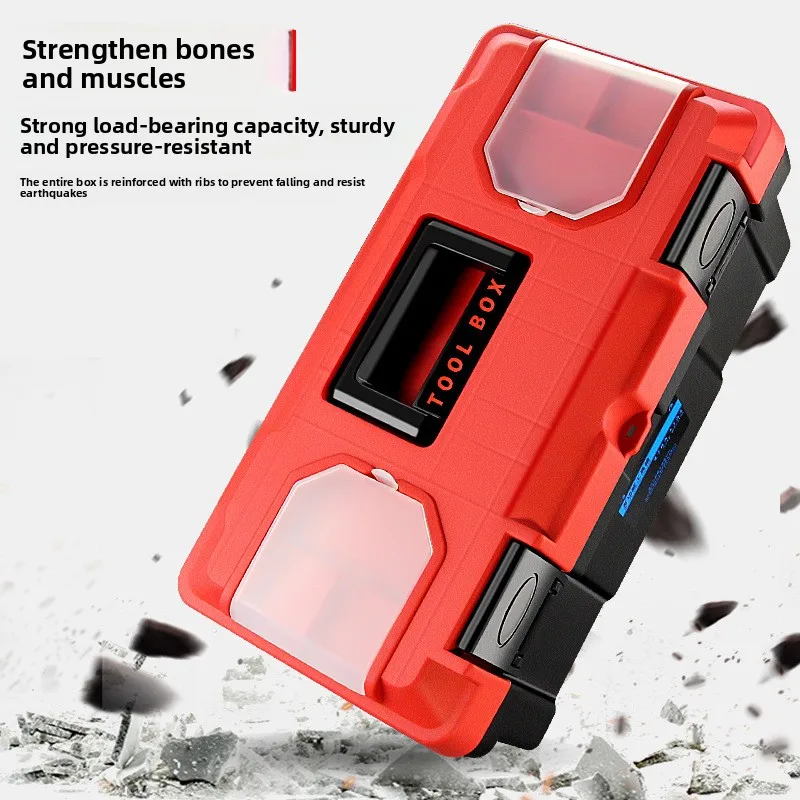 All Purpose Tool Box Set Portable Home Vehicle Electrician Large Plastic Storage Case Repair Organizer Garage Storage Tool Chest