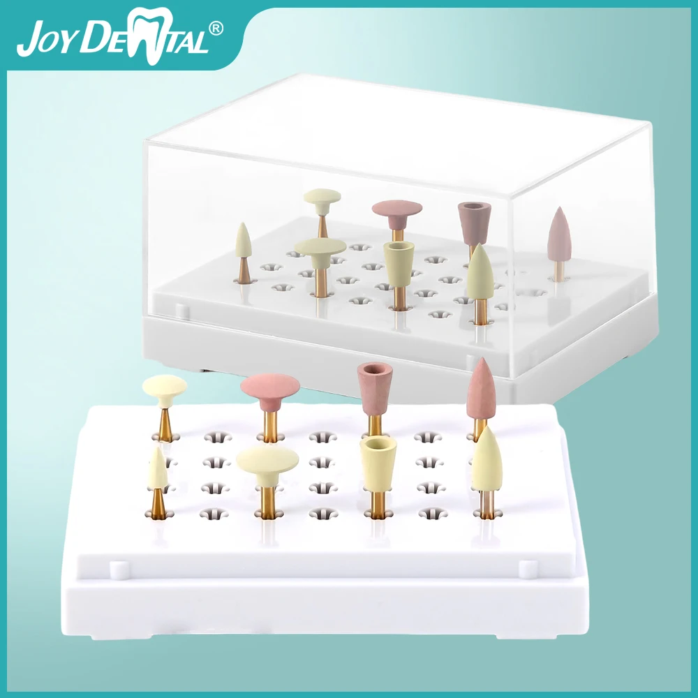 8Pcs/Box Dental Zirconia Grinding and Polishing Kit Ceramic/Rubber Diamond  RA2.35mm/ 3/32inch For Zirconia Restoration