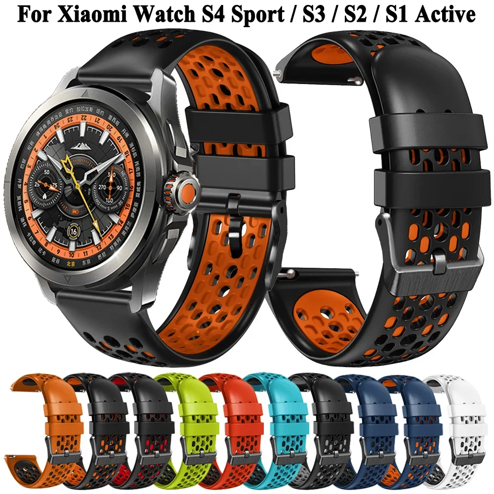 

Силиконовый ремешок 22 мм для Xiaomi Watch S4 Sport S3 S2, браслет для Xiaomi Watch 2 Pro/S1 Active/Pro, быстросъемный ремешок для часов