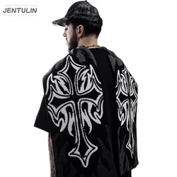 Kpop Scarf Men Women Winter Y2k Streetwear Sober 2 Knit Letter Goth Shawl Scarves Korean Fashion Hip Hop Warm Unisex Accessories