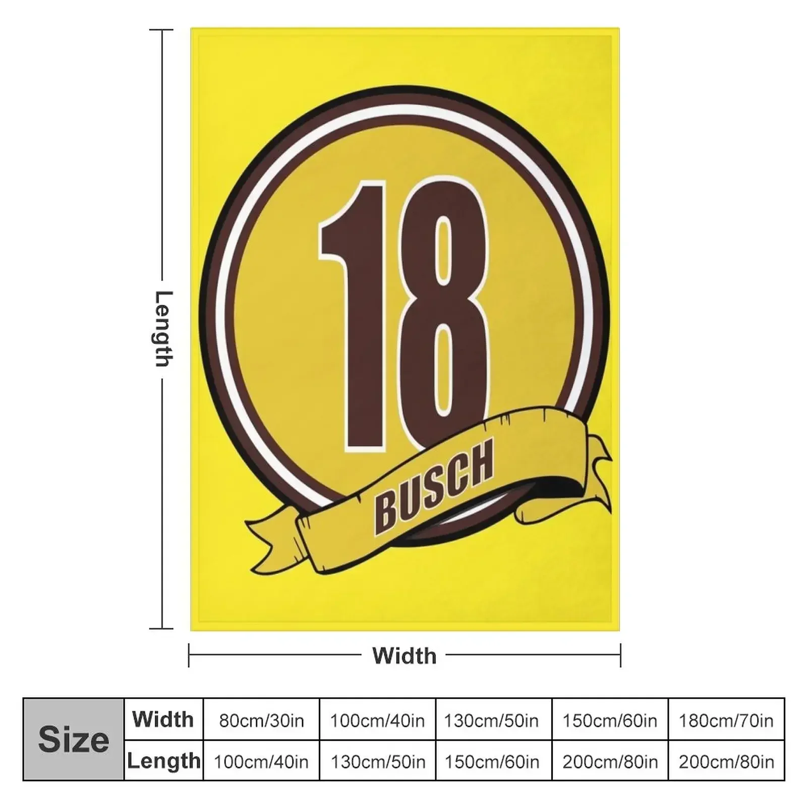 18 Busch w/Banner Throw Blanket Nap Decorative Sofa Hair Blankets