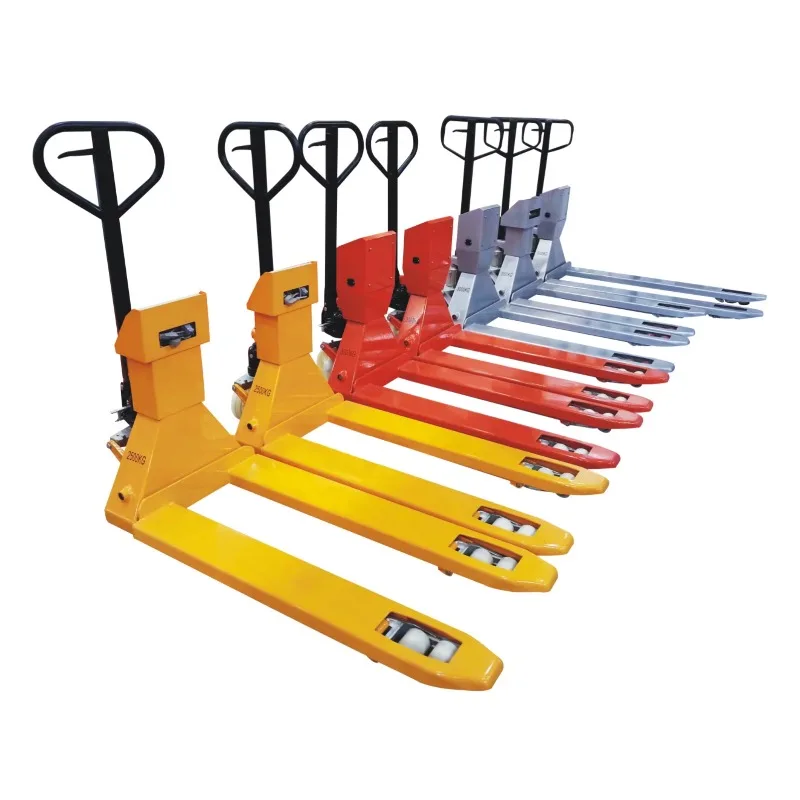 design 1 ton 2 ton 2.5 ton forklift hydraulic manual pallet truck with weight scale