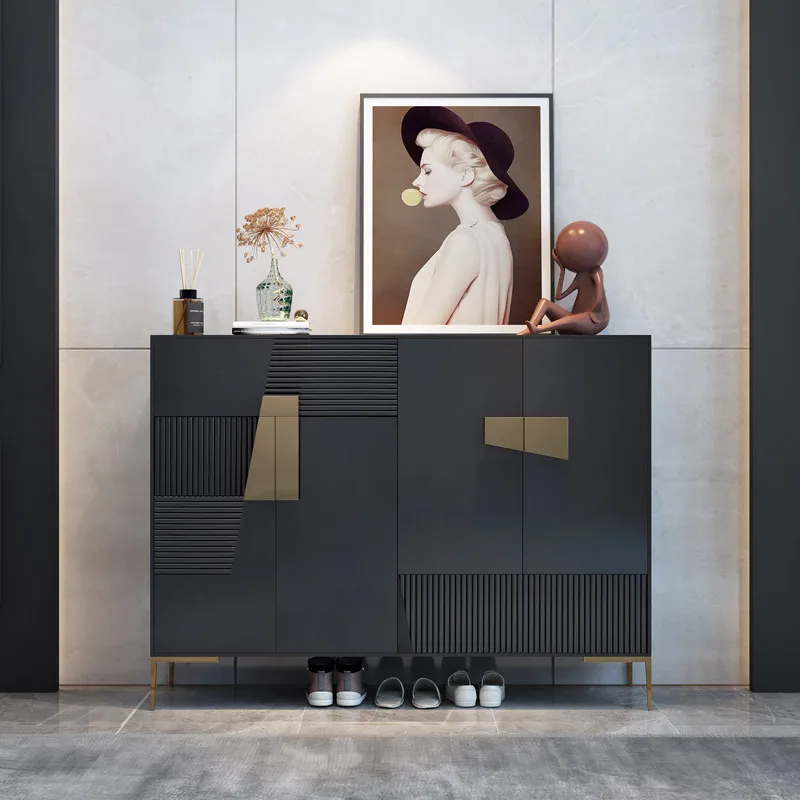 Gray Beautiful Shoes Organizers Narrow Modern Hallway Balcony Shoes Organizers Organizers Closet Meuble Chaussure Furniture Home