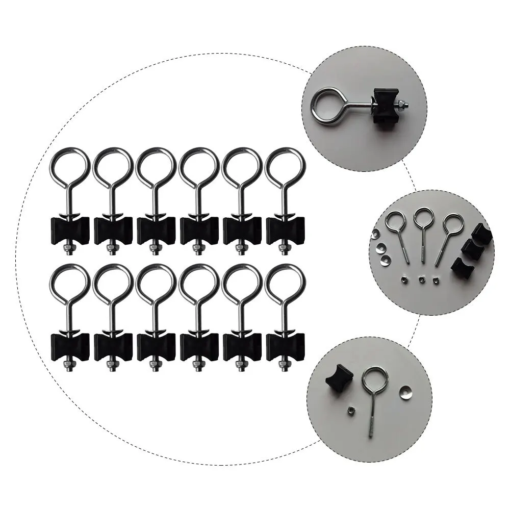

12Sets Trampoline Fixation Screws Heavy-Duty Galvanized Steel Fasteners for Trampoline Frame Net Pole Connection Reliable