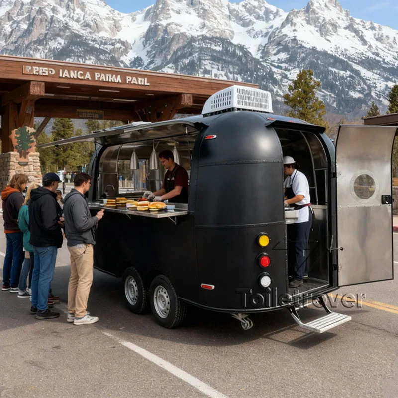 

Modern Outdoor High Quality Portable Baked Potatoes Food Trailer Milkshakes Juice Churros Mini Food Truck Pequeños Comida