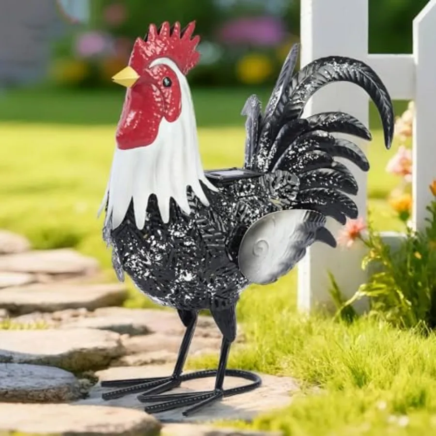 Metal Rooster Statue Yard Decor - 15