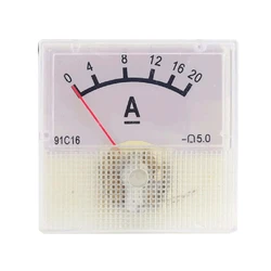 High-precision Ammeter Mechanical Type Analog Current Panel Meter Current Meter Measuring for DC 0-20A