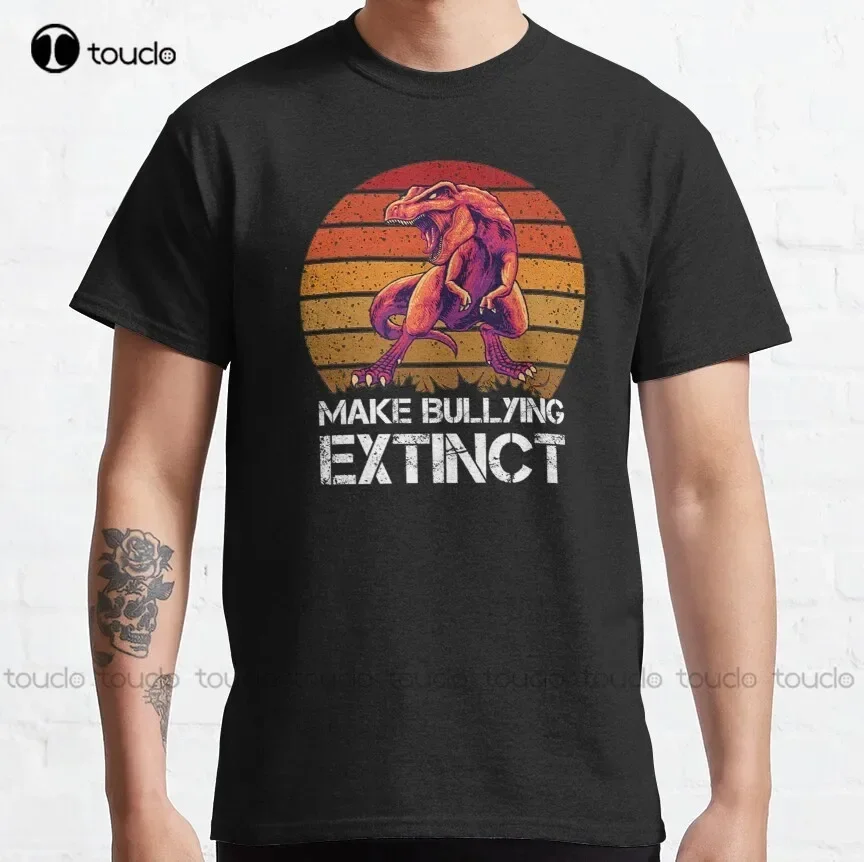 Make Bullying Extinct - Wear Orange For Unity Day Dinosaur Classic T-Shirt Shirts For Teens Custom Aldult Teen Unisex Xs-5Xl New