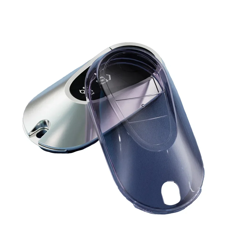 1pc For Mercedes S EQE EQS Class TPU Transparent Car Key Case Cover Holder Shell Transparent + Black + Purple + Green
