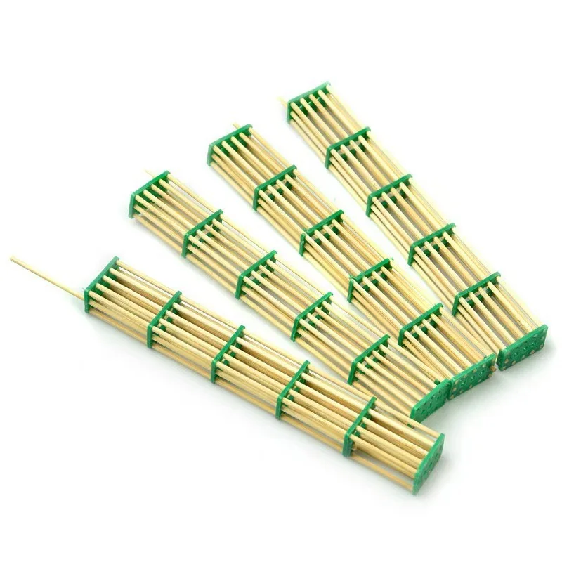 10 Pcs Beekeeping Lengthened Bamboo Queen Bee Cage, Queen Bee Isolation Transport Cages, Plastic and Wood Mixed Cage Tools