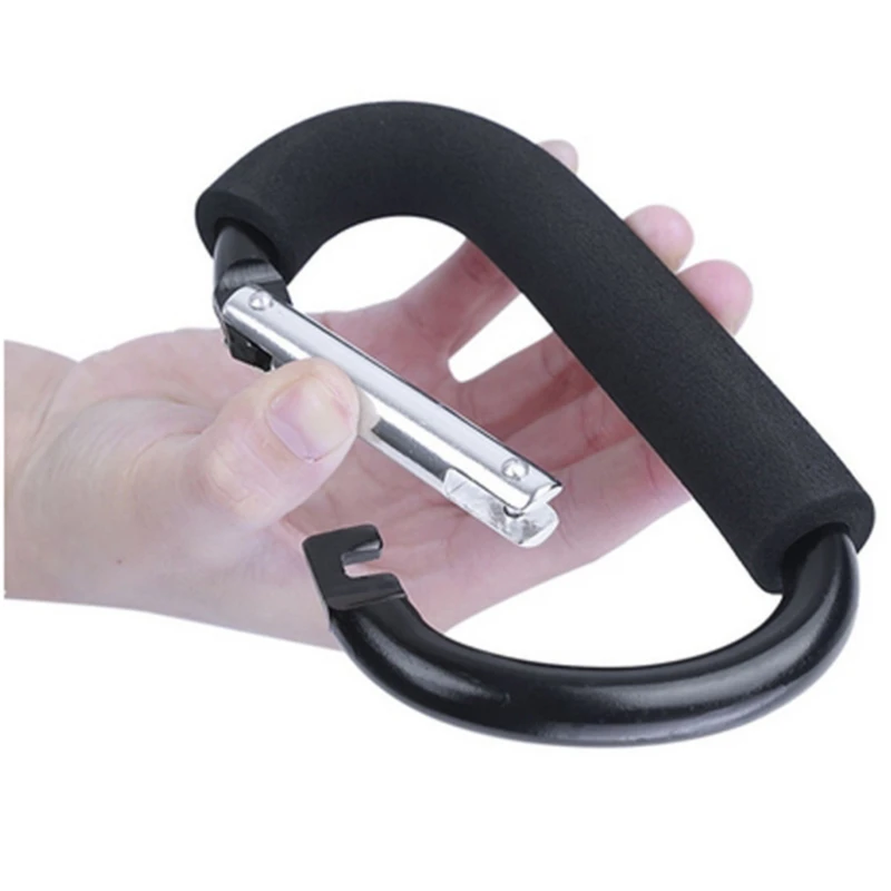 Large Carabiner Stroller Hooks Organizer D Ring Spring Snap Keychain Clip Carry Handle For Hanging Purses Shopping Bags