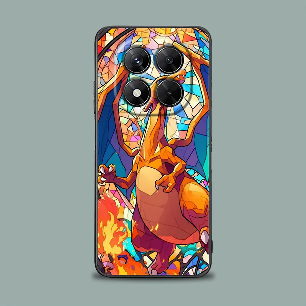 Bulbasaur Eevee Pokemons خمر الزجاج جراب هاتف ل Xiaomi Redmi 14C 12C 10C 13C Redmi ملاحظة 14 13 12 11 10 برو زائد 11S غطاء #4