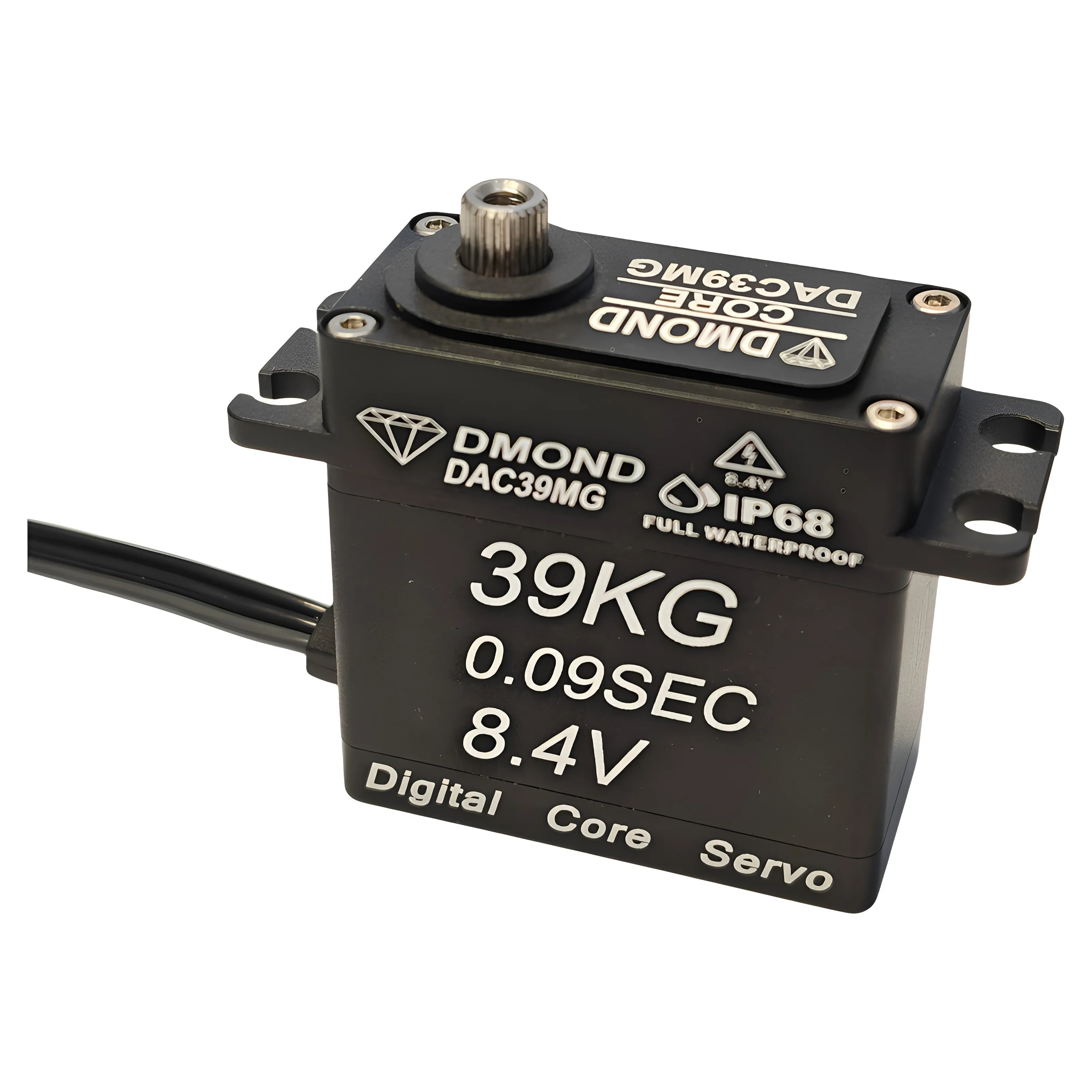 DMOND DAC39MG Digital Waterproof Servo High Torque Metal Gear 39KG 0.09sec 8.4V Core Middle Aluminum Case for RC Model Car