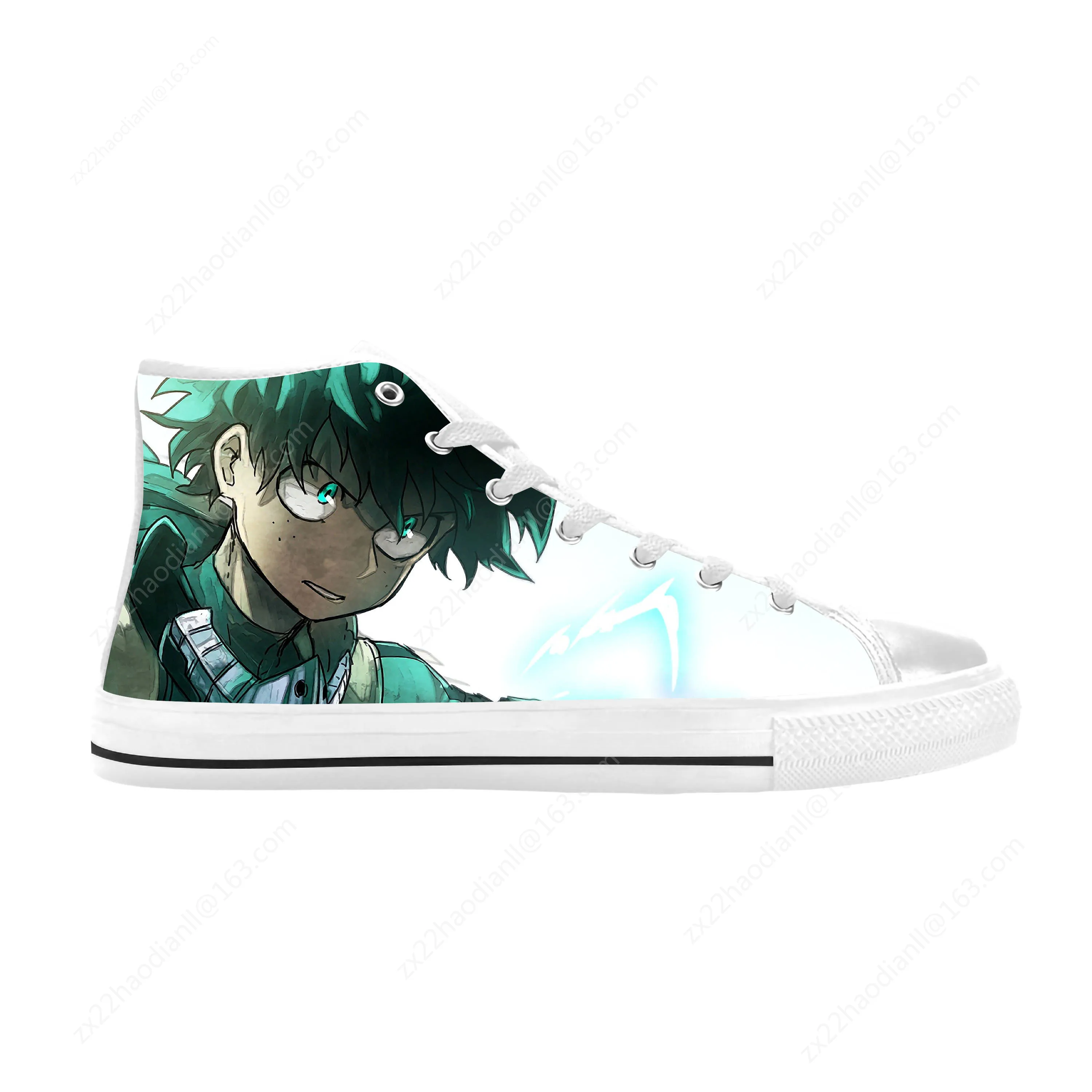 Anime Manga My Hero Academia Midoriya Izuku Deku Casual Cloth Shoes High Top Comfortable Breathable 3D Print Men Women Sneakers