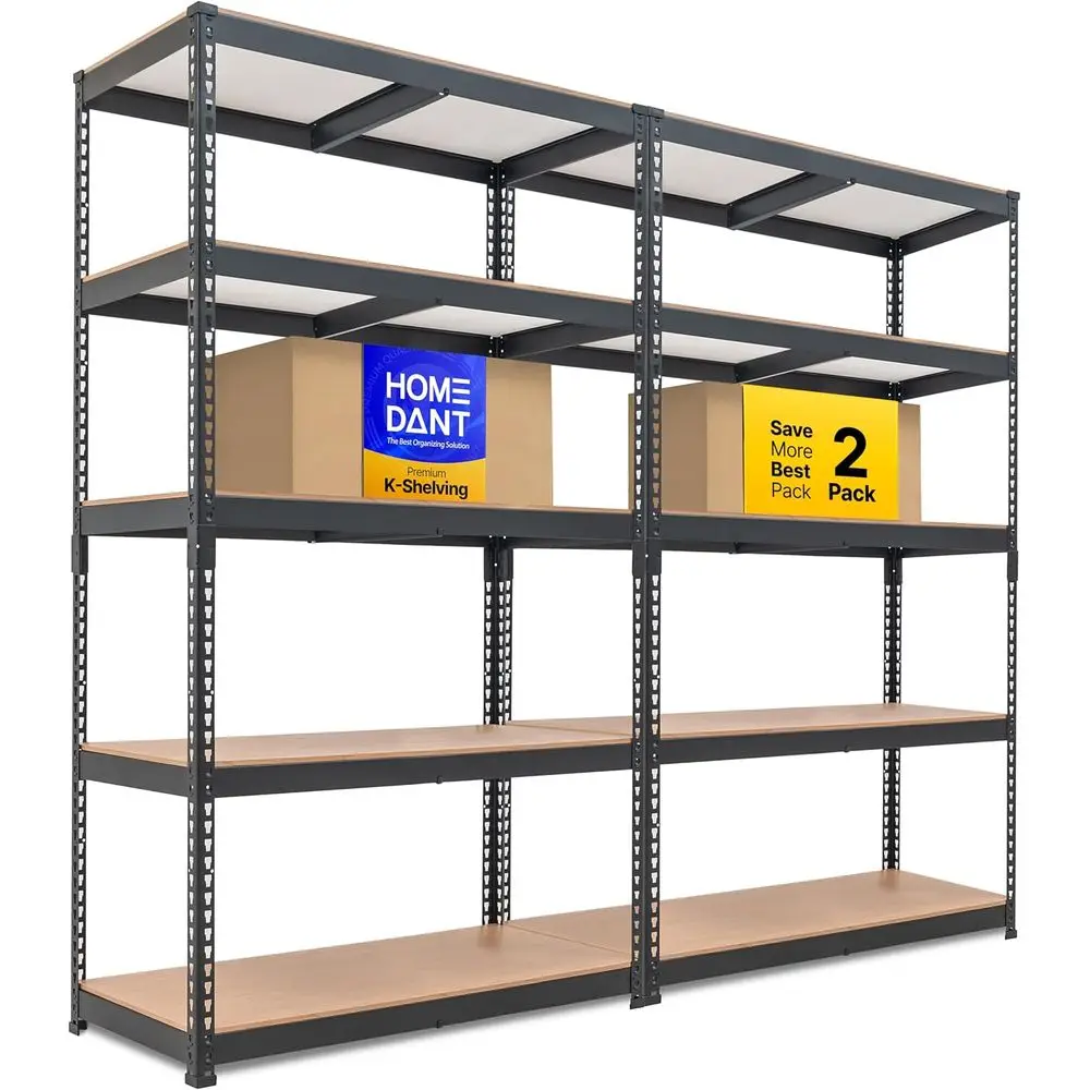 

5-Tier Laminated Boltless Heavy Duty Metal Shelving Unit Adjustable Garage Storage Utility Rack Shelves Organization.Customized