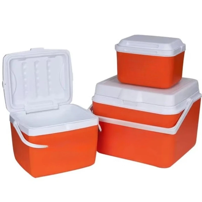 Outdoor camping plastic incubator portable leak-proof beverage cold insulation refrigerator set
