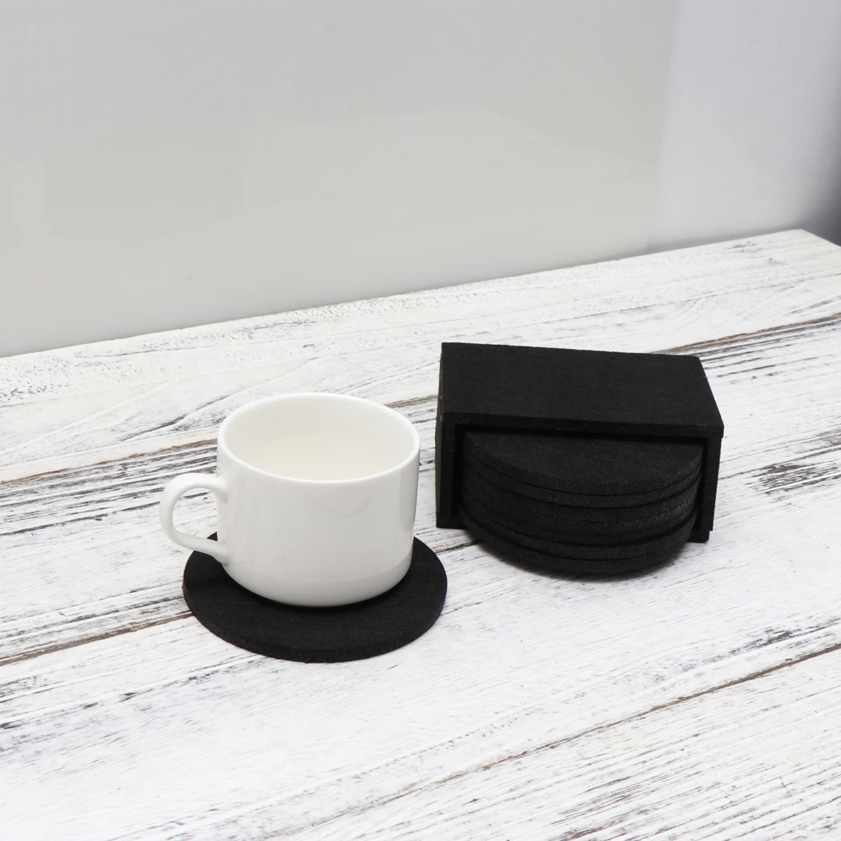 

8 шт. набор подставок для чашек премиум-класса из фетра, теплоизоляция, водопоглощение, нескользящая для домашнего кафе, ресторана, круглая чашка