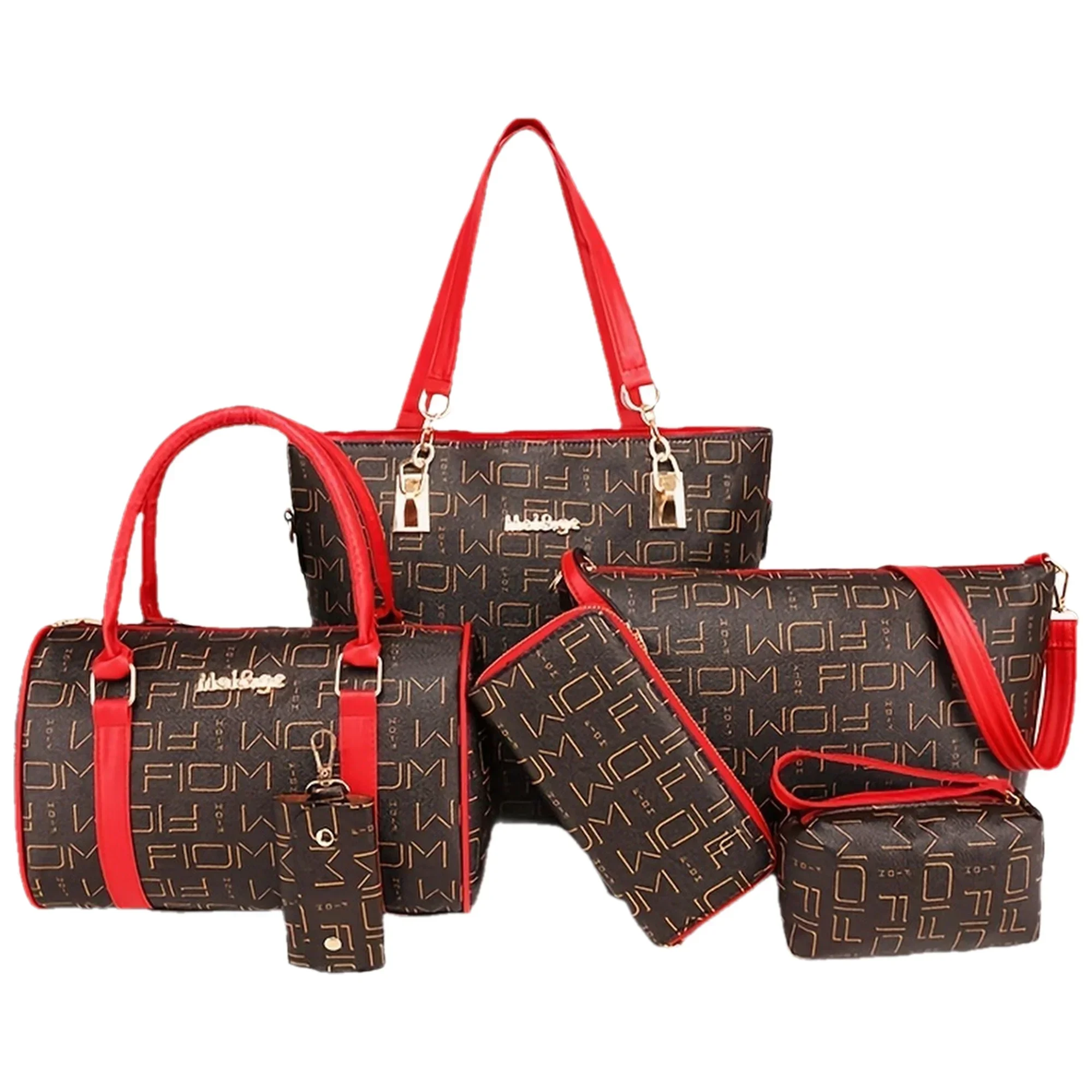 

[Tote & Coin Purse Set] Women's Tote And Coin Purse Set, 6pcs Classic Bag Set, Small Clutch Purse And Credit Card Holder