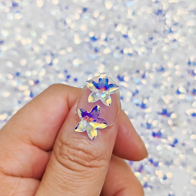 300/600 Stück atemberaubende Acryl-3D-Blumenperlen in AB-Farbe, geeignet für DIY-Schmuck, Kleidung und Accessoires. – Detail 3