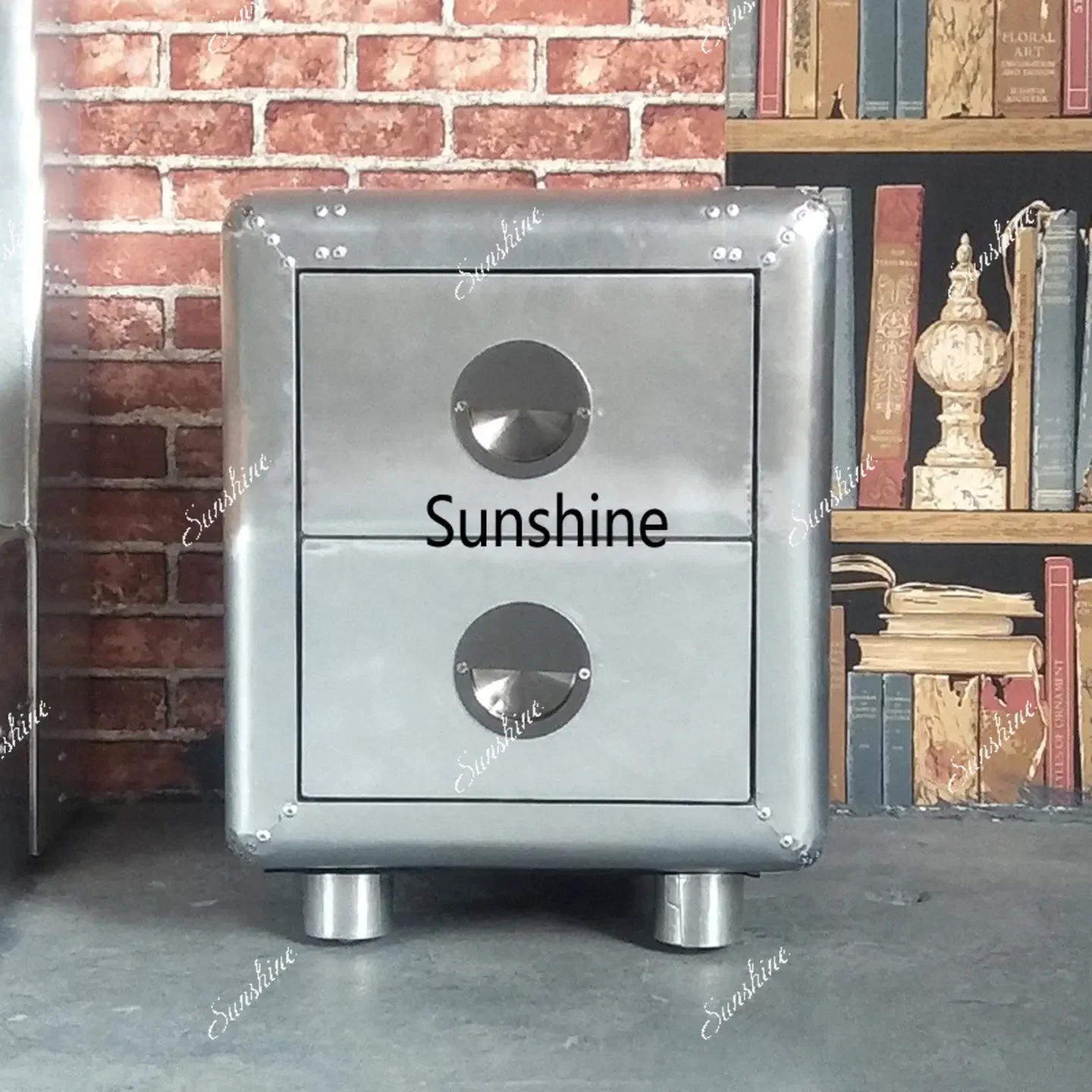 

Medieval style furniture personalized bedside table metal creative small corner table