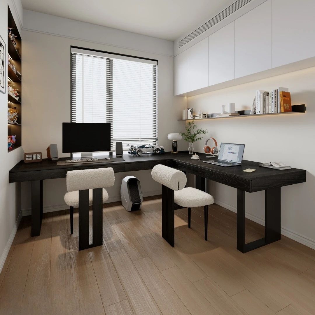 Solid wood corner computer des k seven-character d esk corner work lift bedroom de sk with draw ers