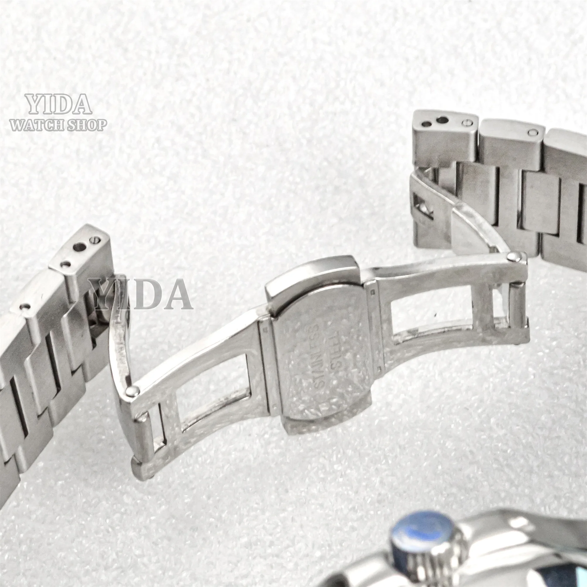 Nautilus caixa de relógio pulseira 316l caixa de aço inoxidável vidro safira 100m à prova dwaterproof água ajuste nh35 nh36 nh38 movimento acessórios relógio