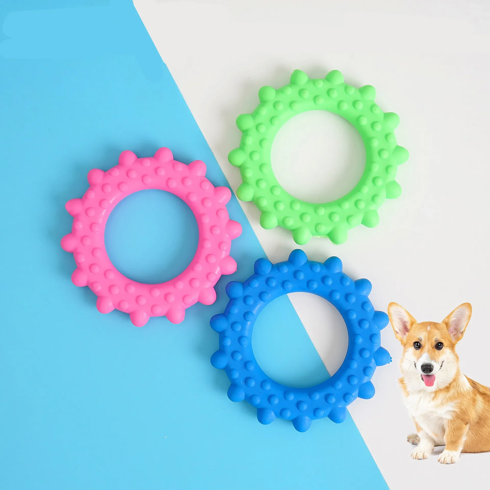 Pet Toys Dog Puppy Rubber Stars Interactive Soother Funny Sun Cat Elasticity Teeth Cleaning Chew Bite Molar Dog Accessories