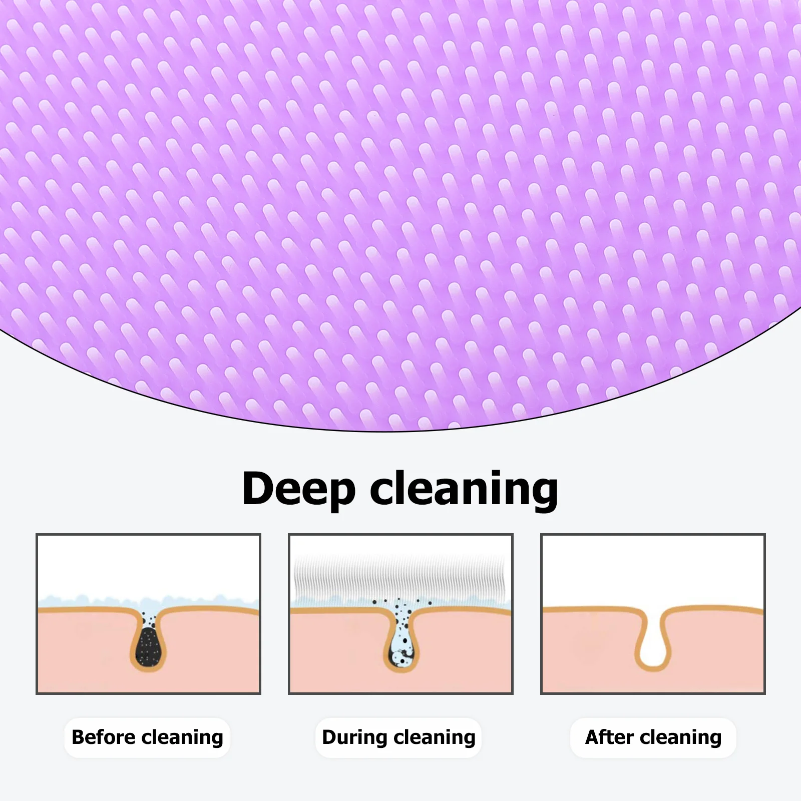 

Long Bath Strap Shower Scrubber Body Exfoliator Back Massager Silicone Bath Towel Double Holes Durable Hanging Design Space