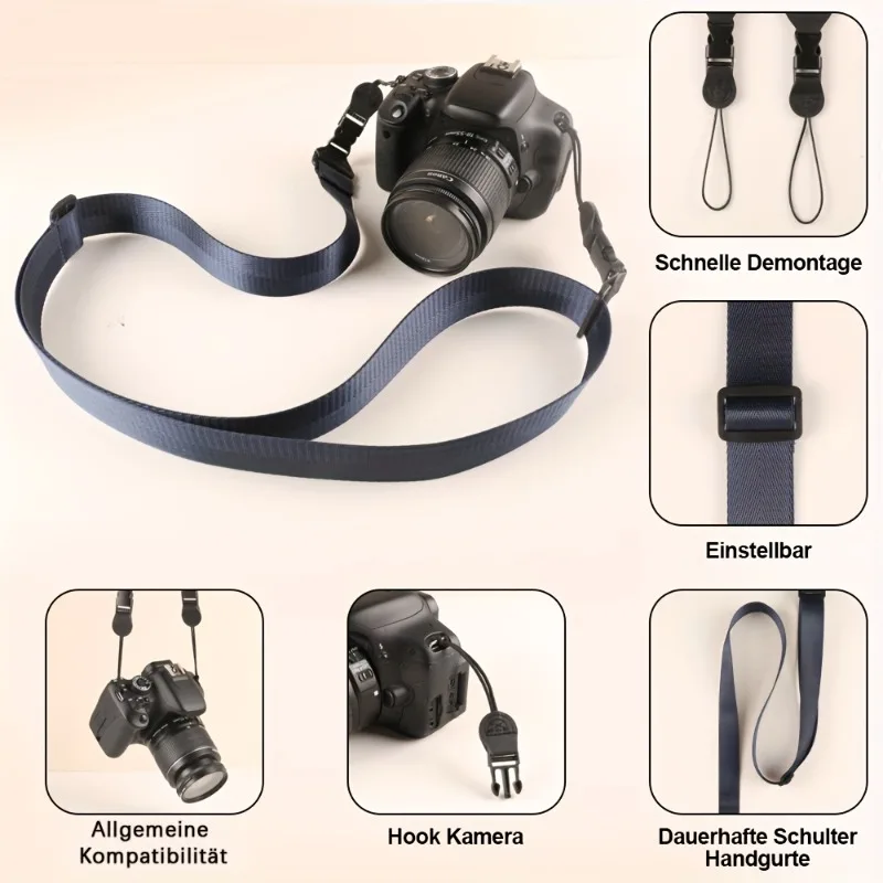 Adjustable Length Camera Shoulder Strap Universal Nylon Material Shoulder Strap Camera Strap for Sony Canon Nikon Fuji Panasonic