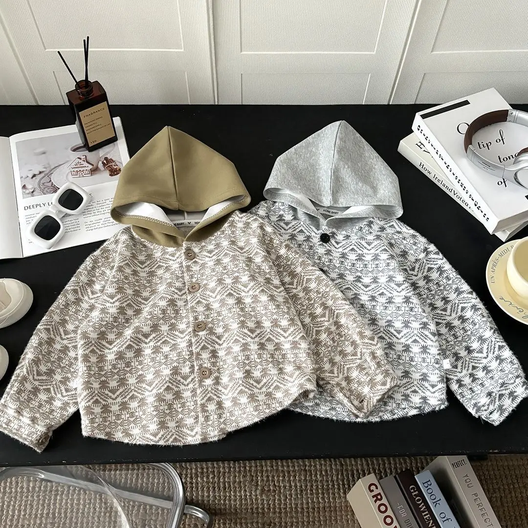 Children's Outerwear, Boys' and Girls' Spring and Autumn Hoodies, Thin Cut Outerwear, Baby's Casual Western-style Cardigan