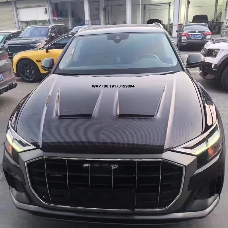

Q8/SQ8/RSQ8 Dry Carbon Fiber Engine Hood- Style