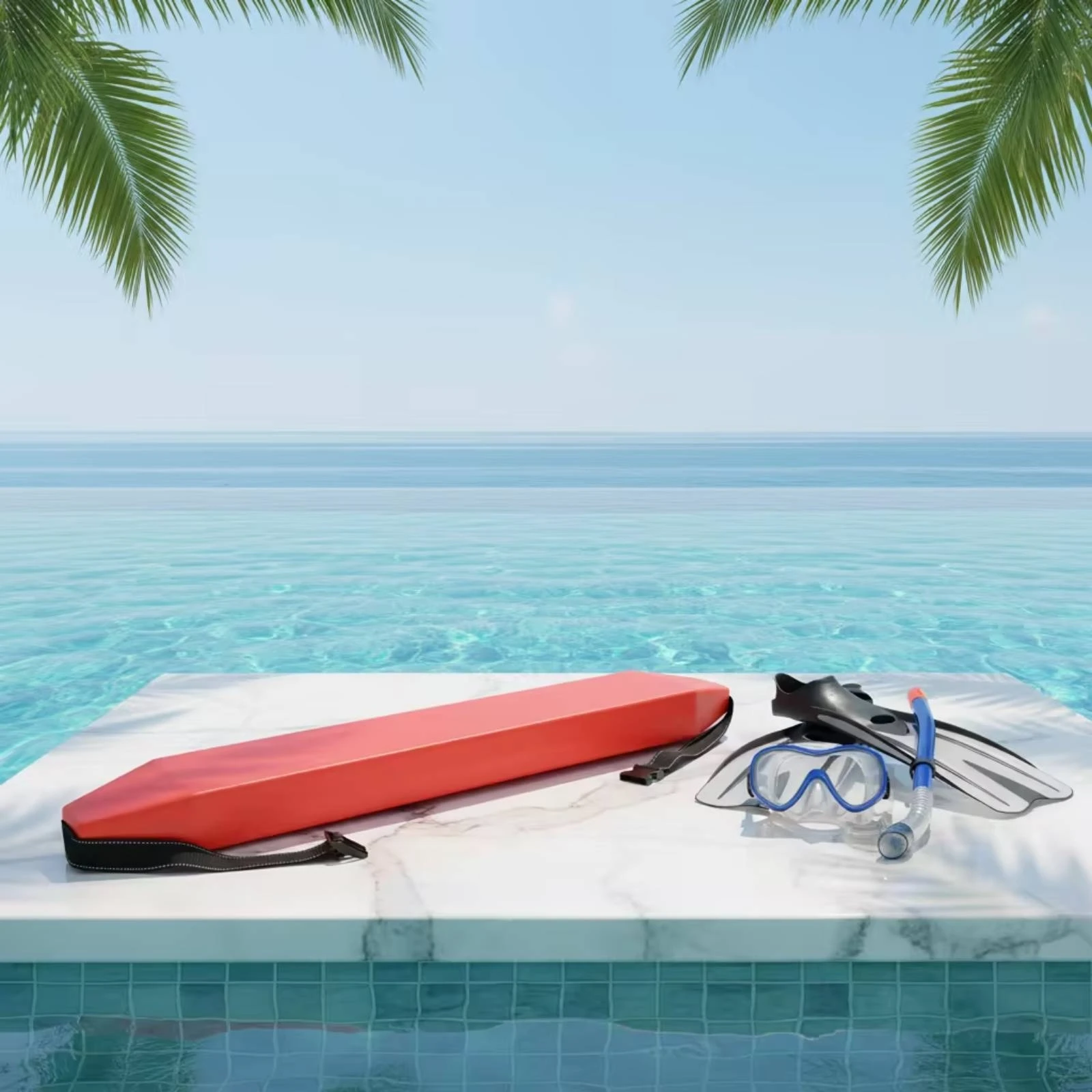 Rescue Buoy with Strap Tapered Torpedo Buoy Rescue Can Buoyant Lifeguard Floatation Device Safe for Lifeguards, Open Water