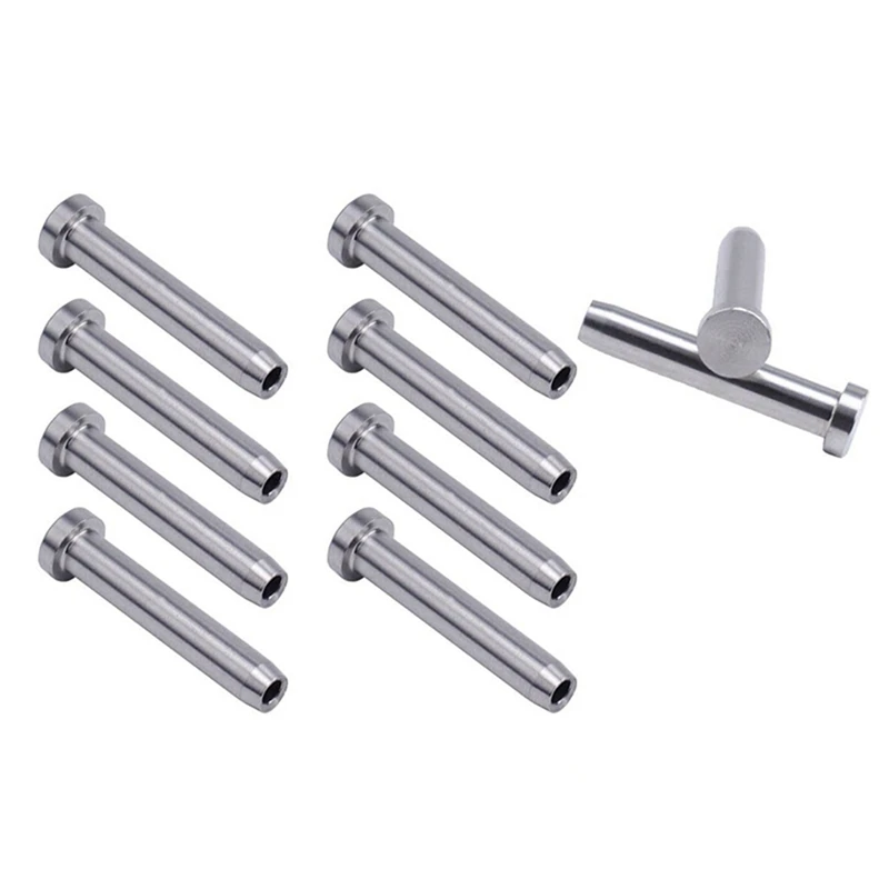 10Pcs Stainless Steel Stemball Swage Stud Dead With 20Pcs Turnbuckle Hand Swage Threaded Stud Tension Hex Head