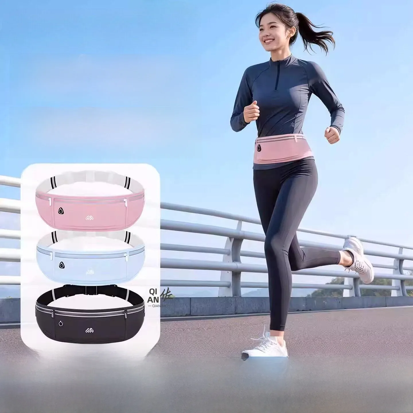 sport-waist-bag-running-phone-pouch-women's-close-fitting-special-men's-equipment-waterproof-invisible-fitness-belt-spring-su