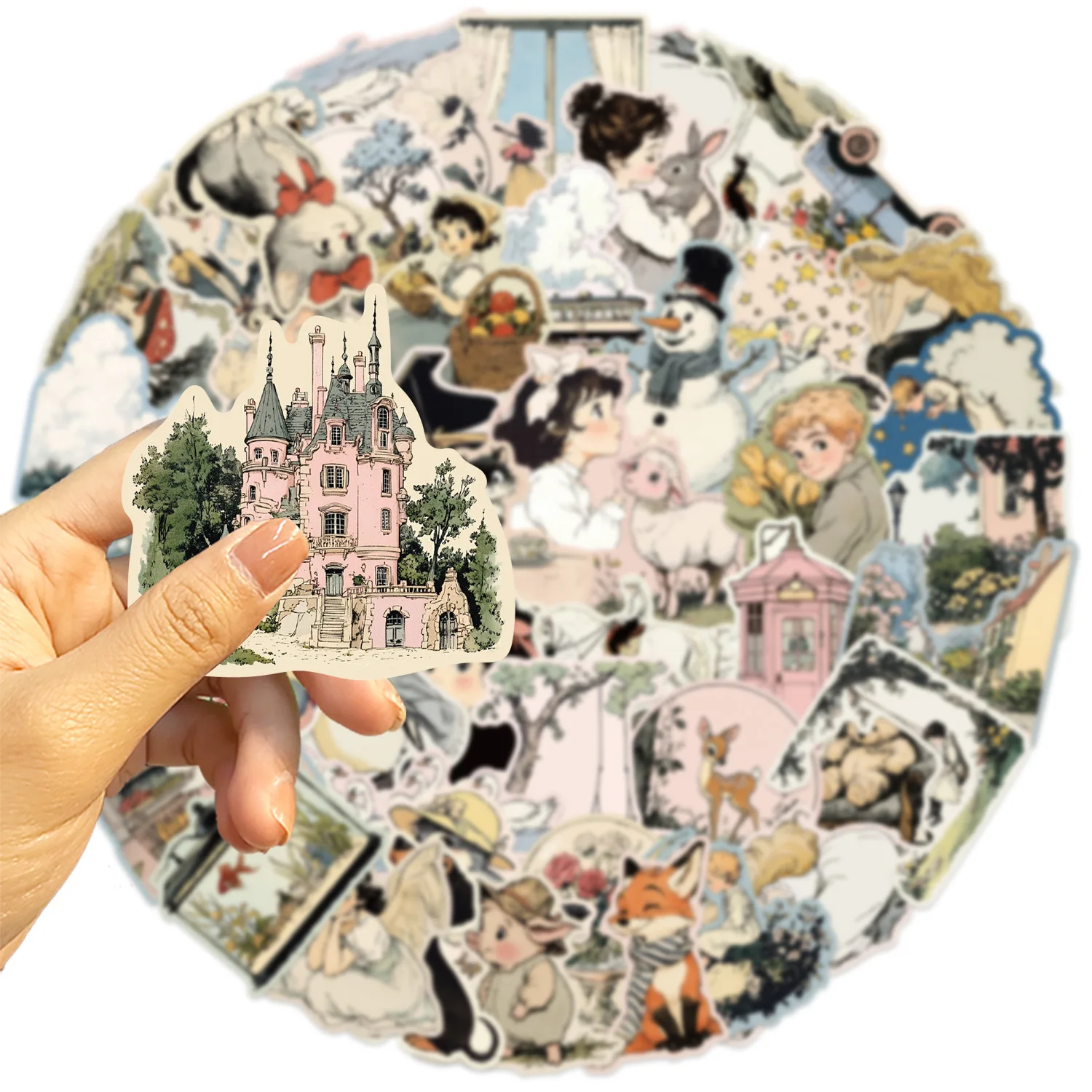 

50PCS Cute Japanese Anime Illustration Characters Stickers Aesthetic Kawaii DIY Toys Travel Luggage Decal Graffiti Sticker