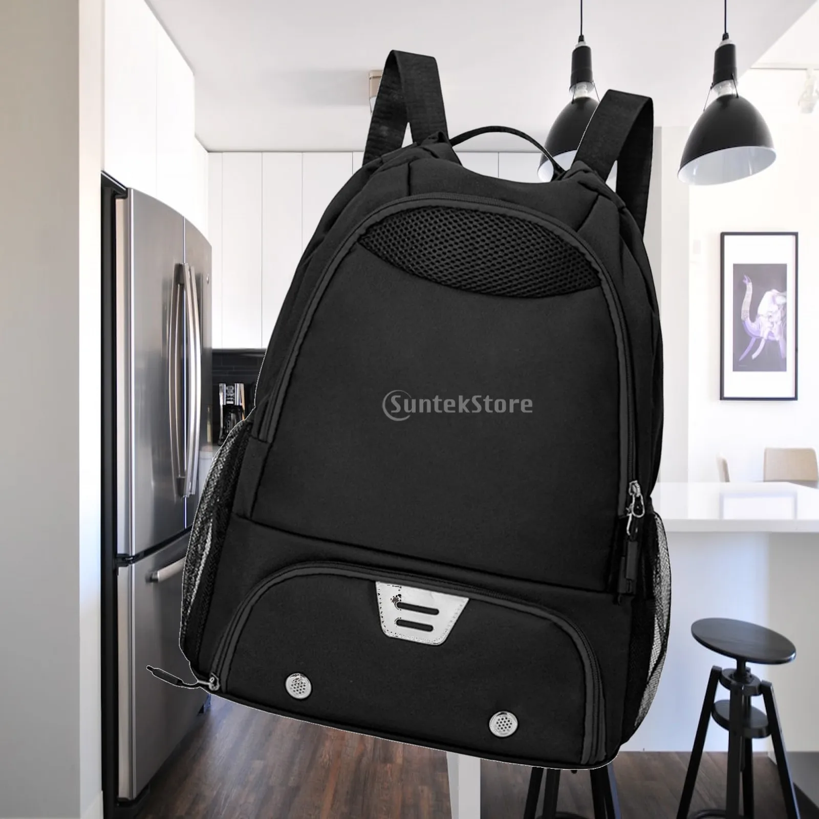 Drawstring Basketball Backpack Basketball Storage Bag Sports with Shoe Compartment Gym Bag for Football Rugby Ball