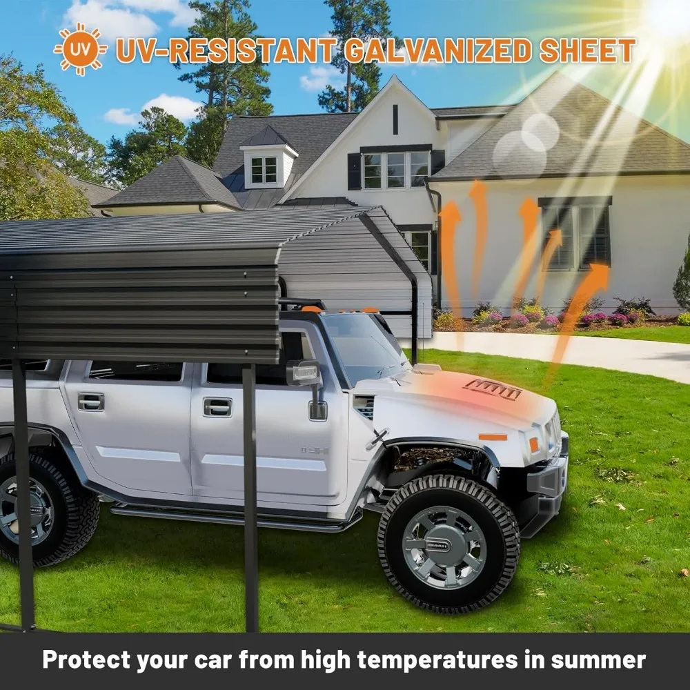 13 X 20 FT Metal Carport with Heavy Duty Galvanized Steel Roof & Metal Frame,Sturdy Canopy Shelter, Car Garage, Sheds