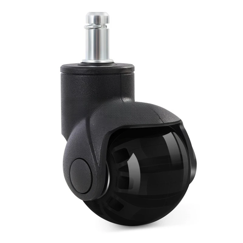 2 Inch Transparent PU Swivel Ball Casters Snap Ring Bearing Silent Wheels for Office Chair