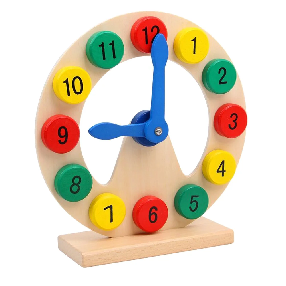 Wooden Digital Clock Kids Toy Shape Number Colorful Educational Toys Children’s