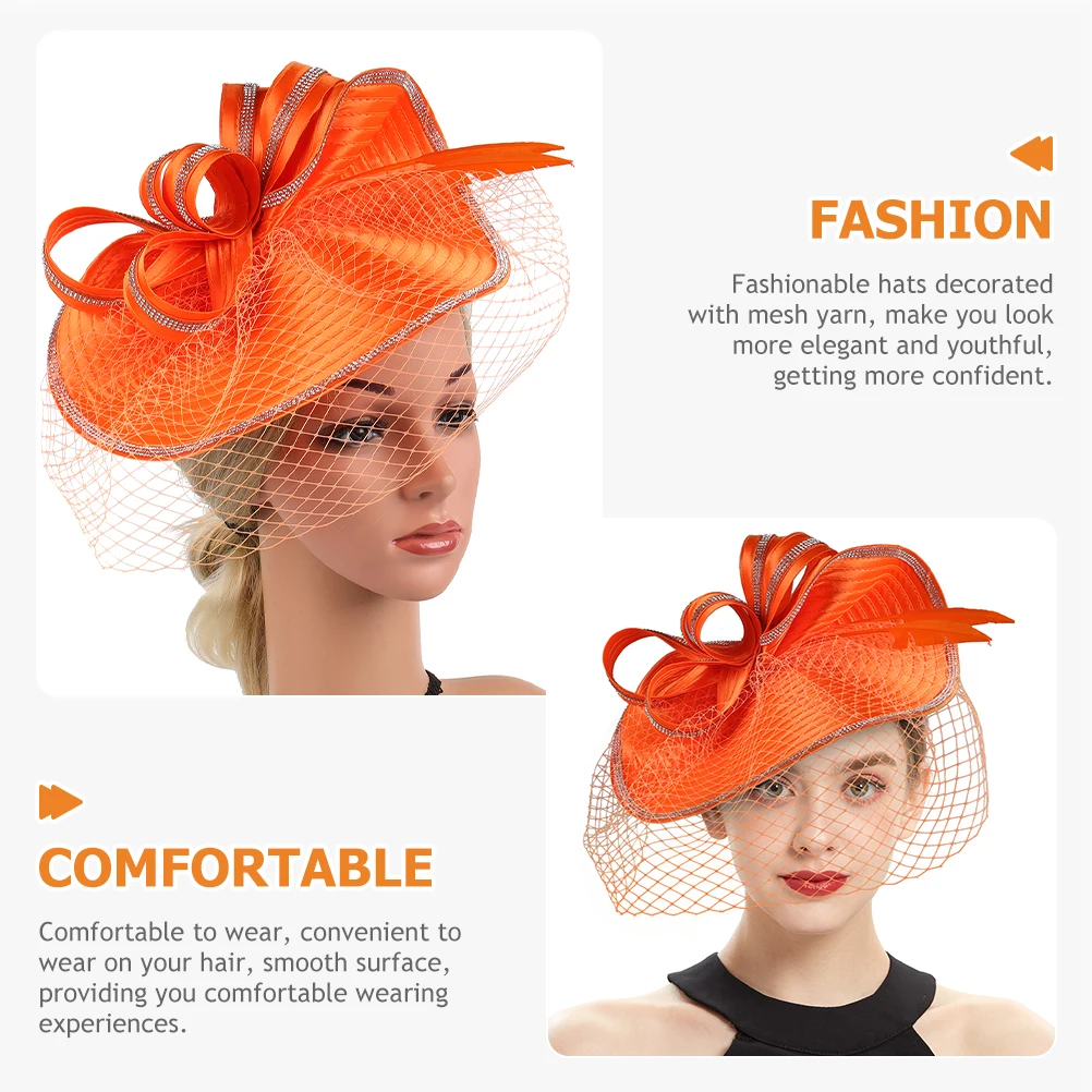 

Shiny Mesh Yarn Hats Women Artificial Fascinators Hair Bands Party Accessories Stylish Elegant Reusable