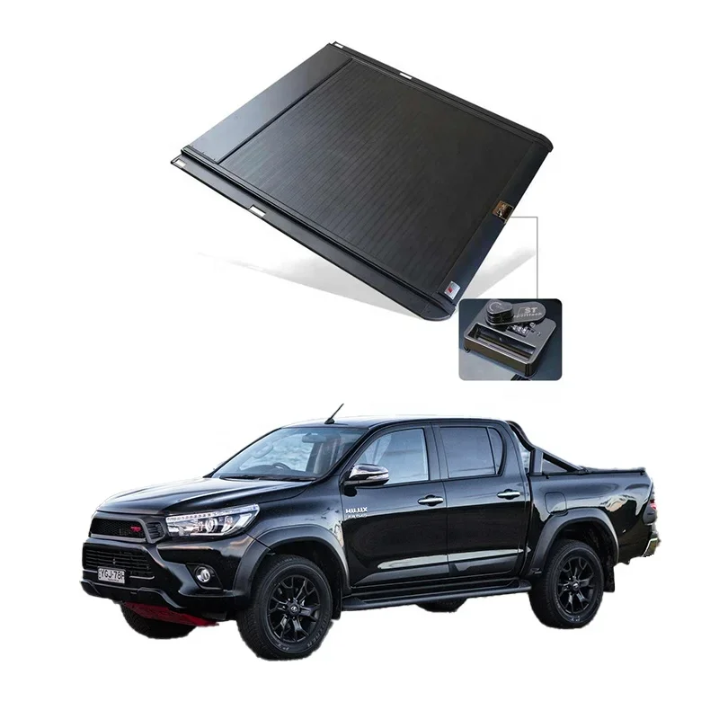 

Hard Aluminum Alloy Cover Shutter cover With Password Lock For 2020 hilux Revo/Vigo/Rocco/TRD/Rogue tray cover