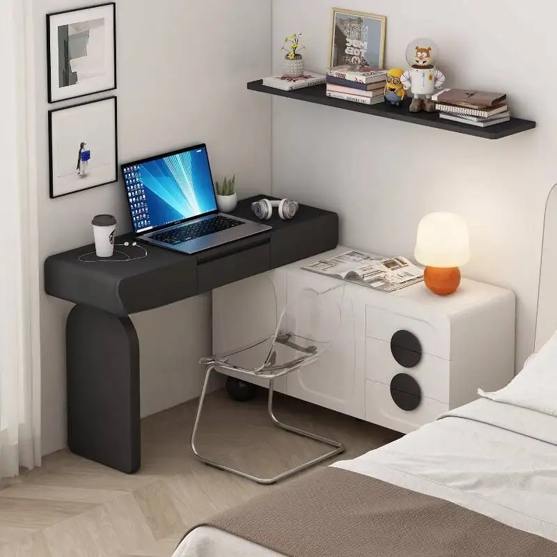 European Narrow Vanity Desk Mirror Storage Space Corner Compact Dressing Table Bedroom Seat Coiffeuse De Chambre Furnitures
