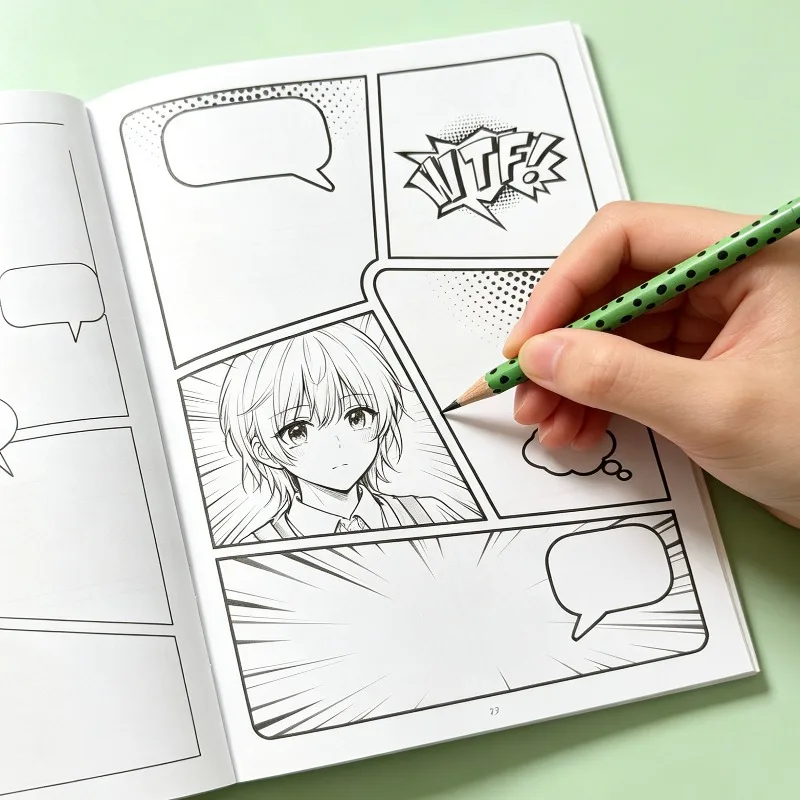 1 Blank Comic Style Graffiti Drawing Book Complete The Drawing Into A Complete Story Through Imagination 32 Page Blank Pages