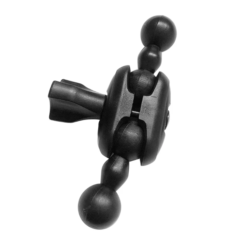 Double Ball Head Adapter Extension Joint Mount Adapter Connecting Bracket for 17mm Magnetic Car Phone Tablet Holder