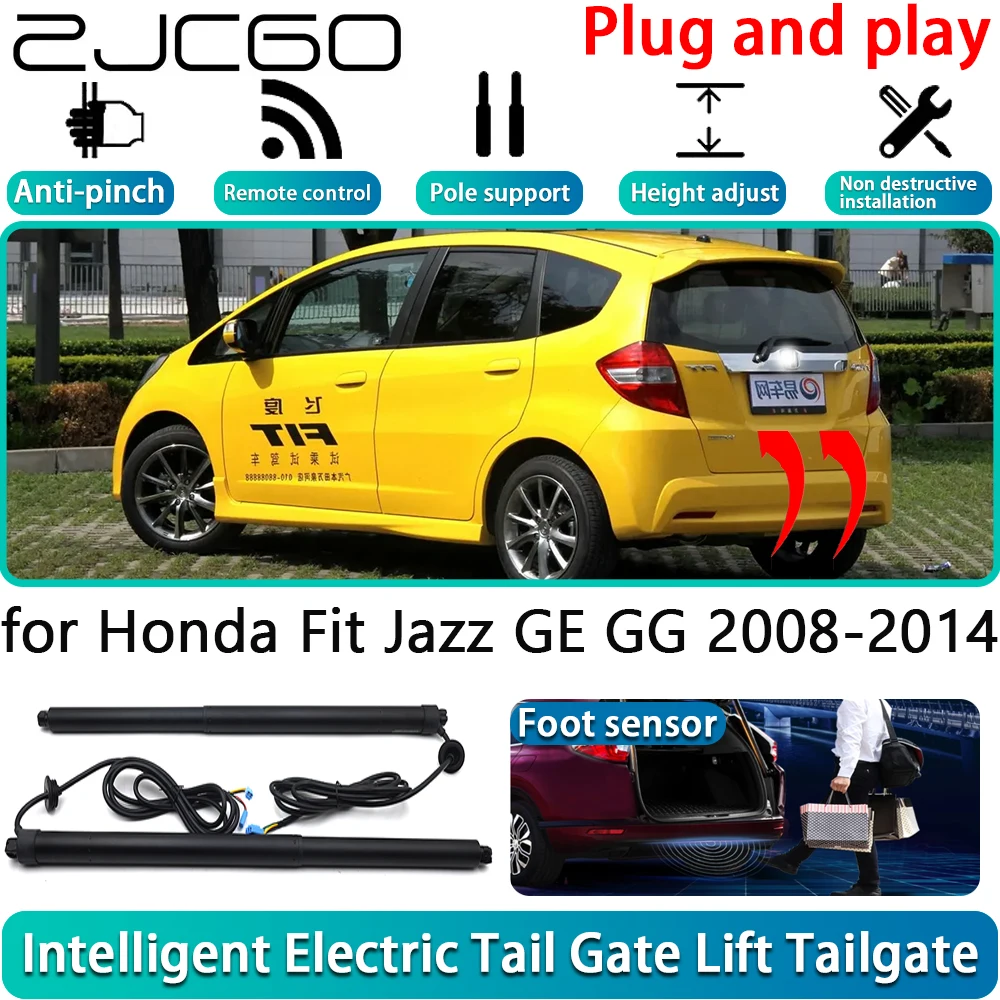 

ZJCGO for Honda Fit Jazz GE GG 2008-2014 Car Electric Powered Tailgate Power Liftgate Automatic Tailgate System With Foot Sensor